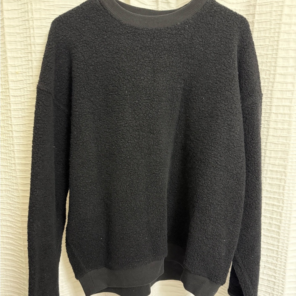 Outdoor Voices Fuzzy Black Sweatshirt